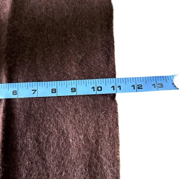 Burberry Vintage Scarf Brown 100% Cashmere Unisex Scarf Made In England - Picture 6 of 6